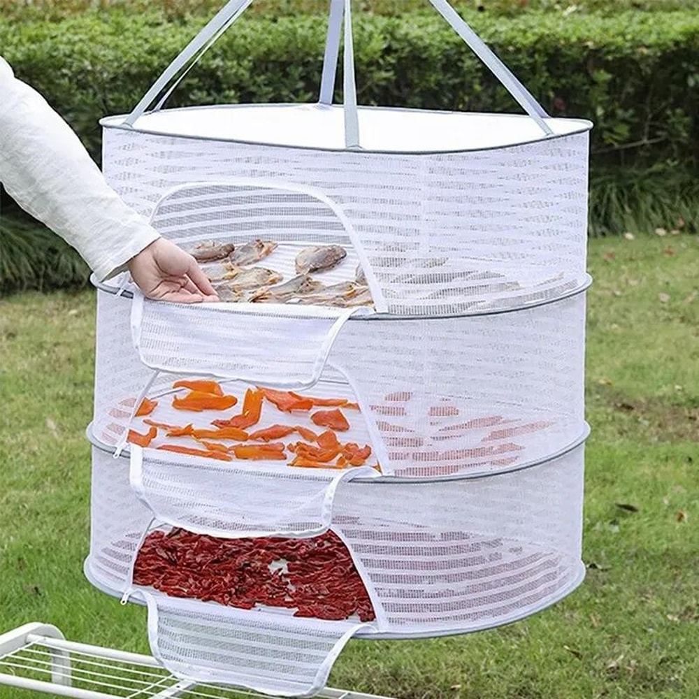 Foldable Mesh Hanging Drying Rack Portable Clothes Herb Dryer MultiUse Mesh Rack 2