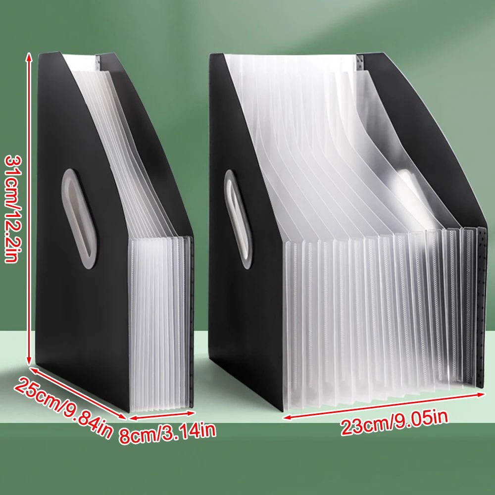 Expandable MultiLayer Vertical File Organizer Portable Folder Organizer Document Storage Bag 5