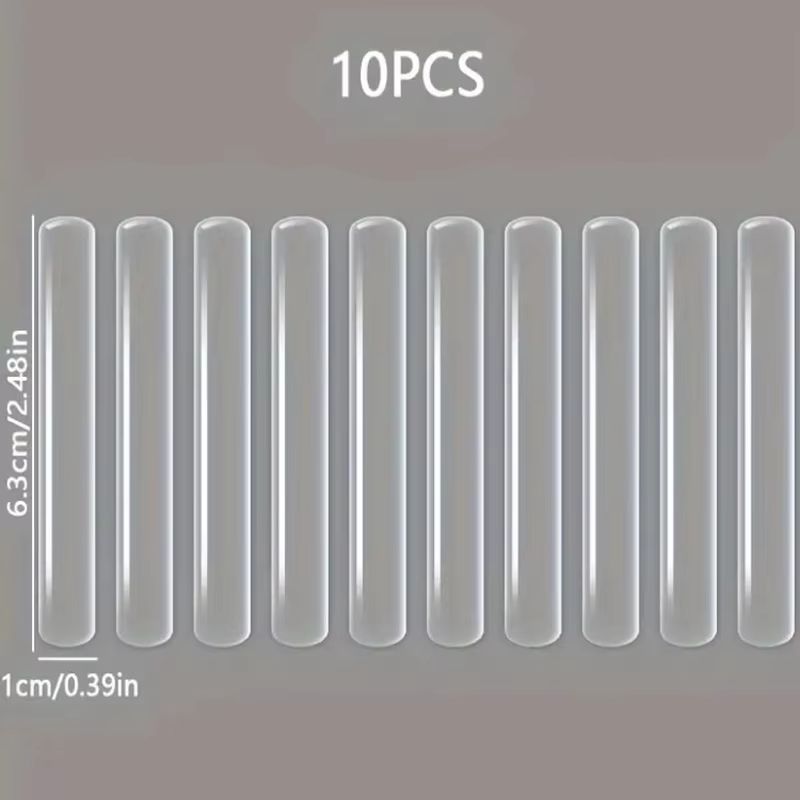 10pcs Transparent Door Impact Mats Silicone Seal Strips Transparent Door Bumper Tape For Noise Re 3