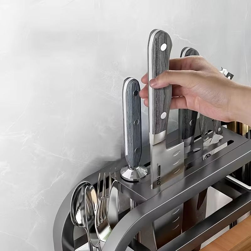 Stainless Steel Knife And Cutting Board Organizer Rack Kitchen Knife Holder Countertop Storage Ra 5