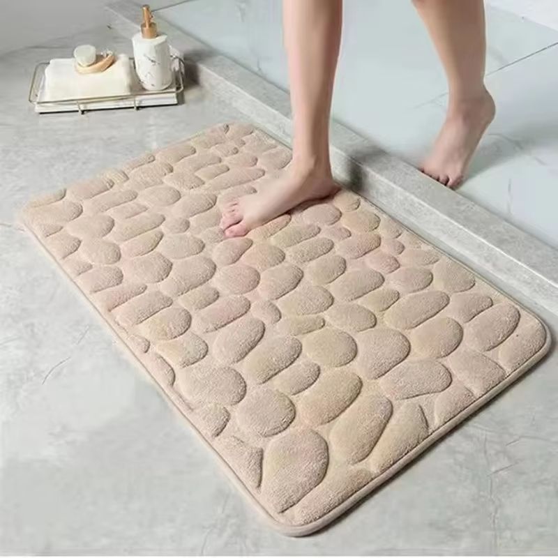 Cobblestone Embossed NonSlip Bathroom Mat Absorbent Quick Dry Floor Doormat 6
