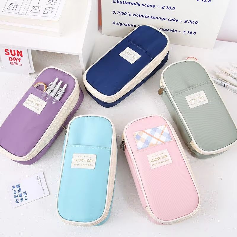 Big Capacity Pencil Pen Case Large Storage Bag Organizer For School And Office 1