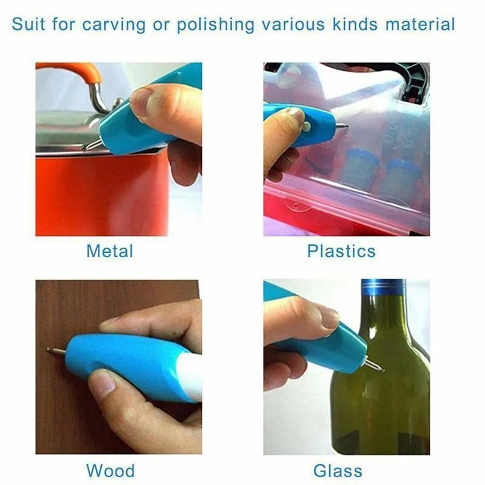 Mini Electric Engraving Pen Handheld DIY Carving Tool For Metal Wood Glass Plastic Stone 6