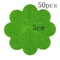 Green NonWoven Fabric Plant Pot Hole Pad 50 Pack FlowerShape Soil Mat Gasket 6