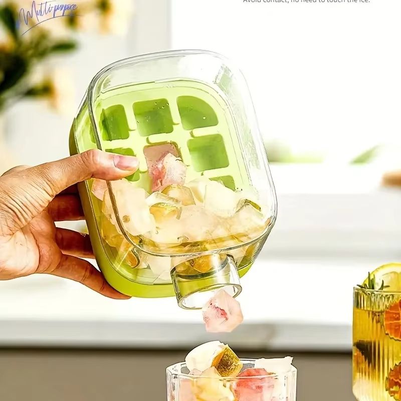 Silicone Ice Cube Tray With Lid NoSpill Design Straws And Cable Tie Mold For Freezer 5
