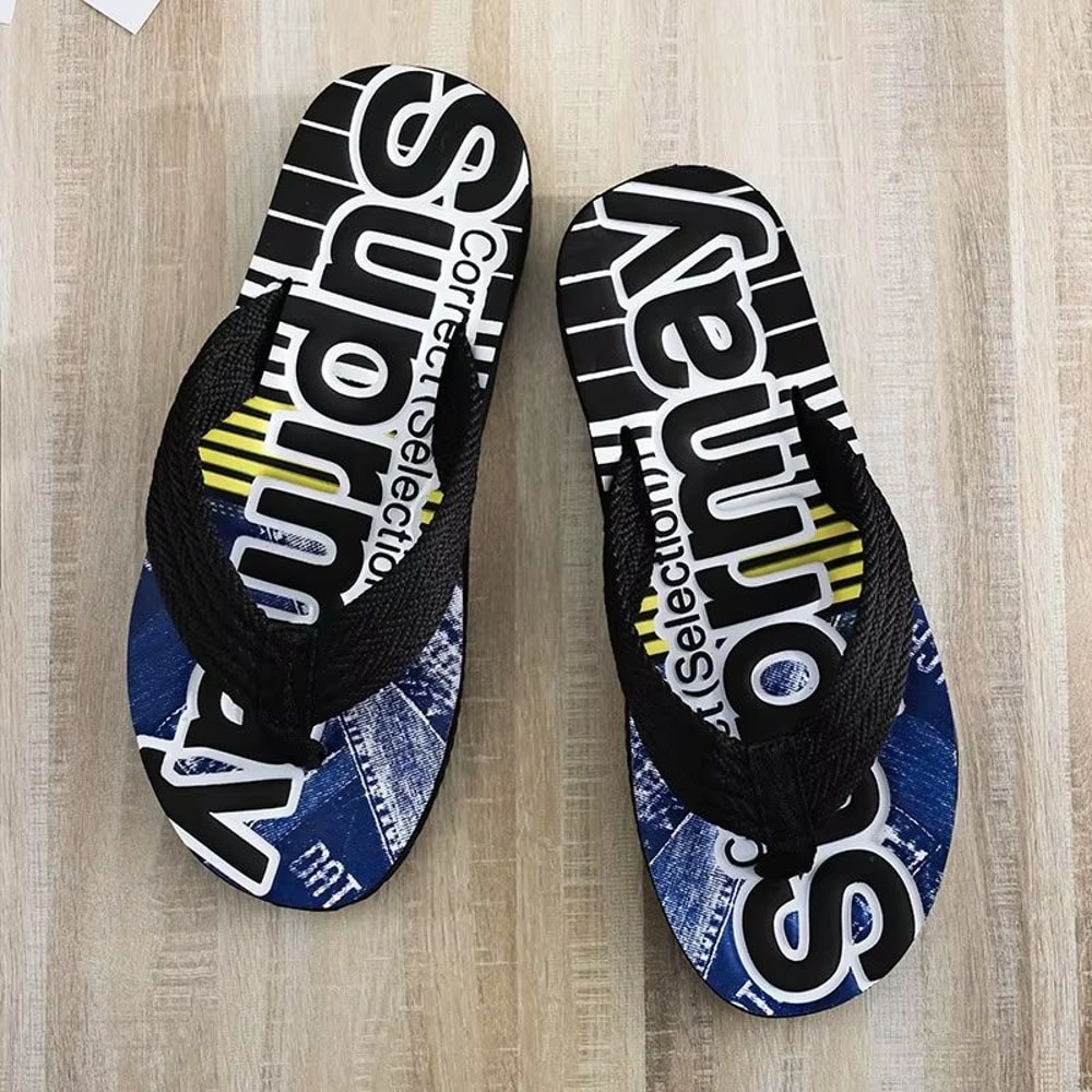 UrbanEase Personalized Foot Clip Flip Flops For Men Korean Style Summer Slippers 5