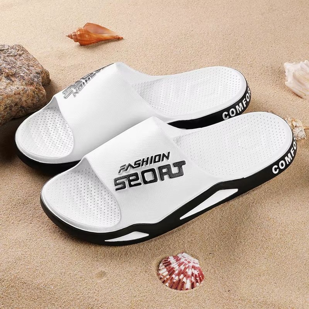AeroFresh Mens Anti Odor Sport Slides In Soft EVA For Beach Shower And Everyday Wear 8