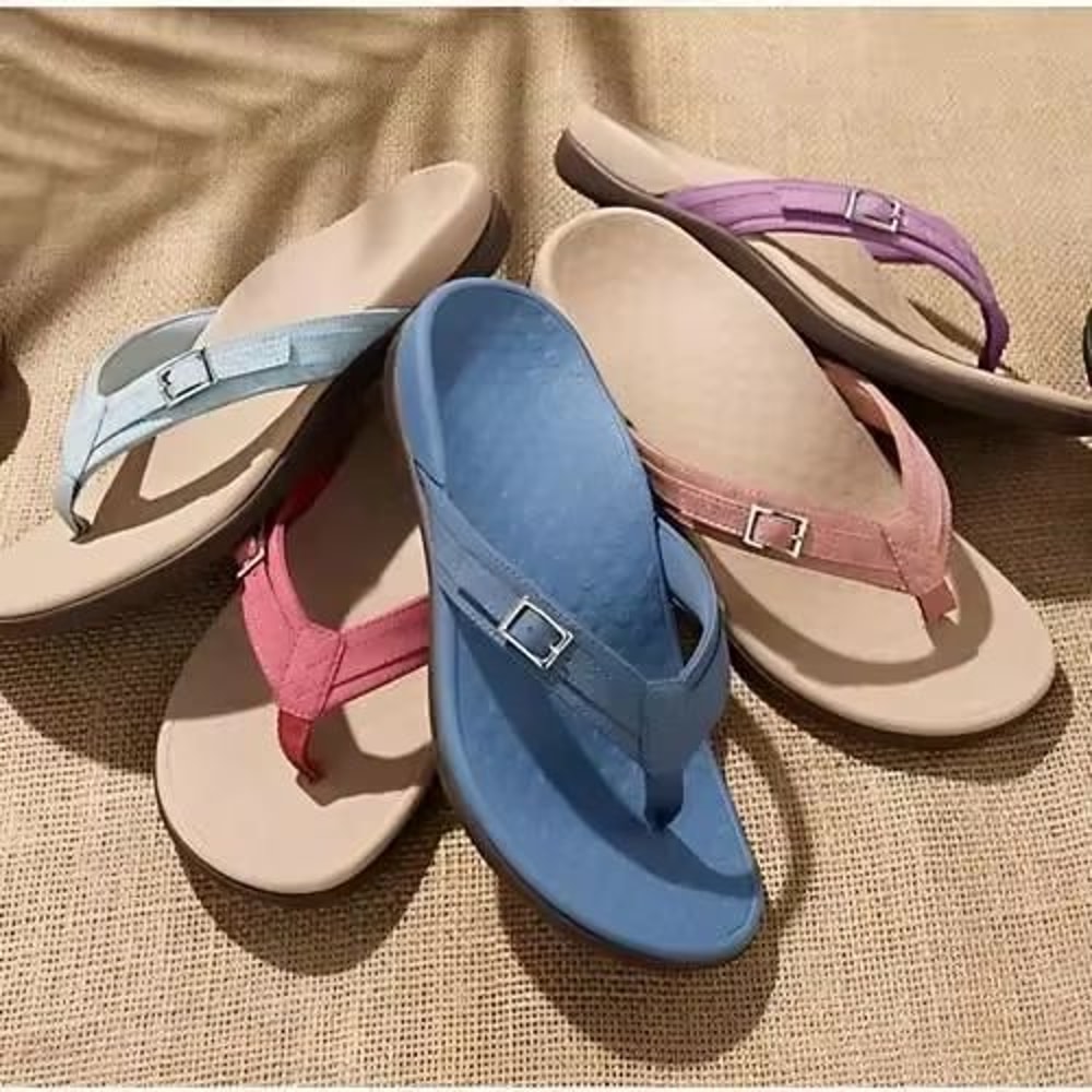 OrthoEase Customizable 2025 UZZDSS Summer Orthopedic Sandals Womens Slippers Casual Home Slides 5