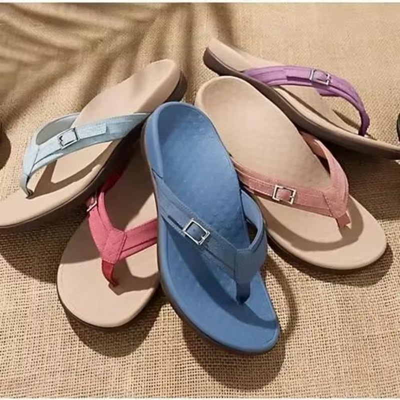 OrthoEase Customizable 2025 UZZDSS Summer Orthopedic Sandals Womens Slippers Casual Home Slides 5