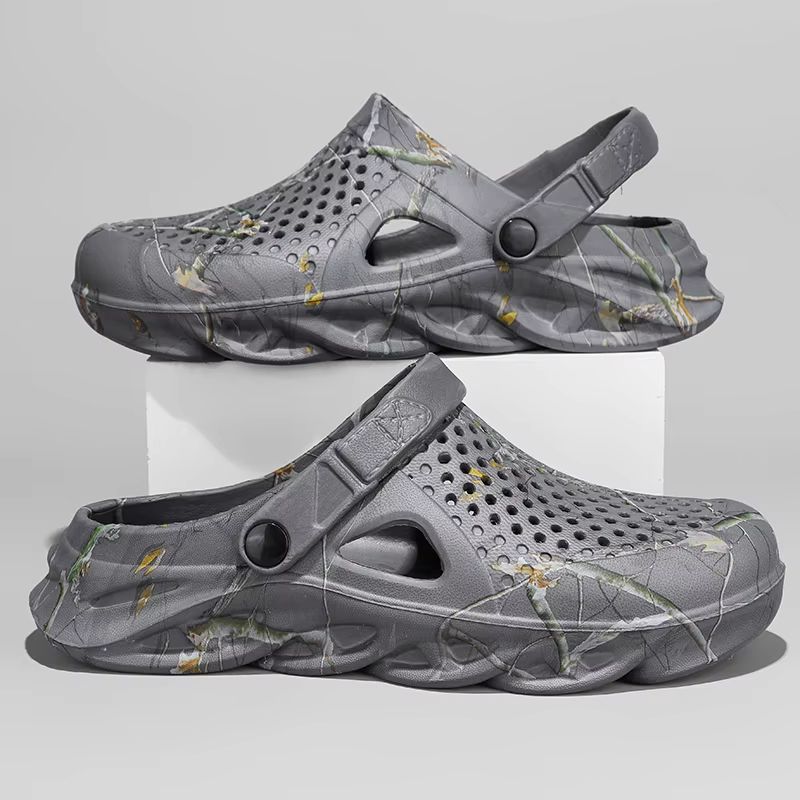 ShoreMax Mens Thick Sole Hollow Breathable EVA Summer Clogs Flip Flops 7