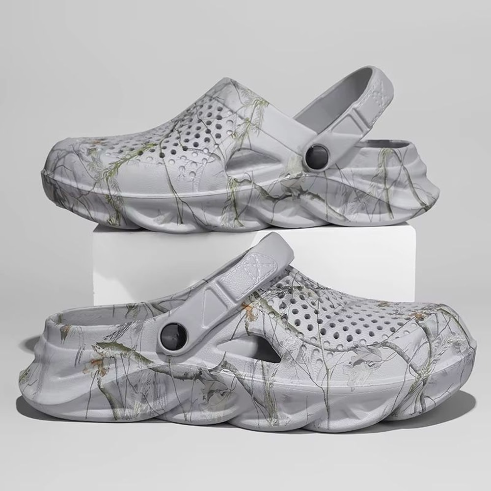 ShoreMax Mens Thick Sole Hollow Breathable EVA Summer Clogs Flip Flops 8