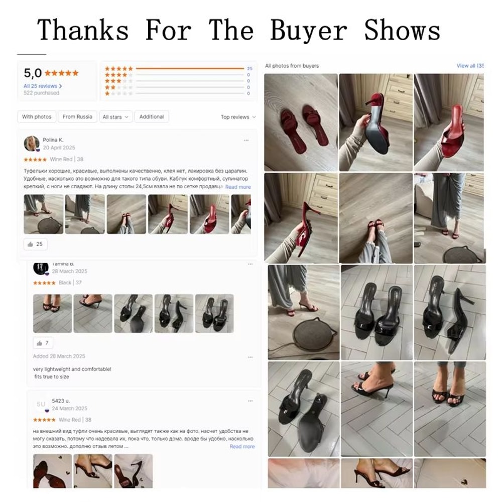 VelvetLuxe Patent Leather High Heel Slides Sexy Thin Open Toe Pumps For Women 5