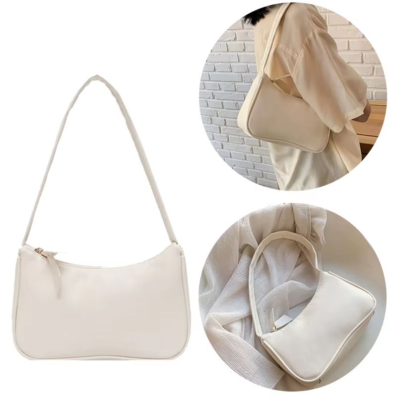 VintageCharm PU Leather Forearm Bag For Women Bow Accent Outdoor Handbag 0