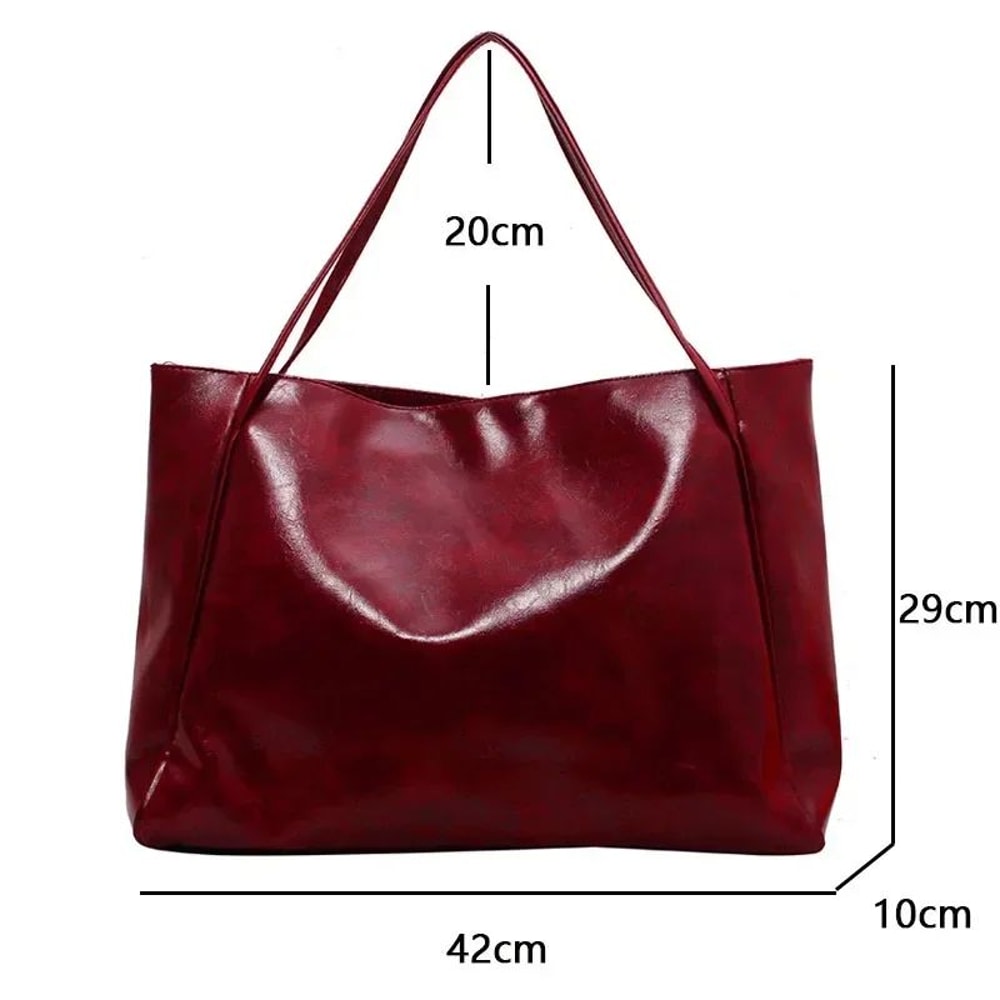 UrbanEase Large PU Leather Tote Shoulder Bag For Women Stylish Underarm Crossbody Carry 5