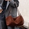 UrbanClassic Genuine Cowhide Suede Shoulder Bag For Women Soft Leather Crossbody Handbag 5