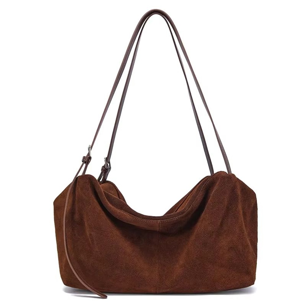 UrbanClassic Genuine Cowhide Suede Shoulder Bag For Women Soft Leather Crossbody Handbag 6