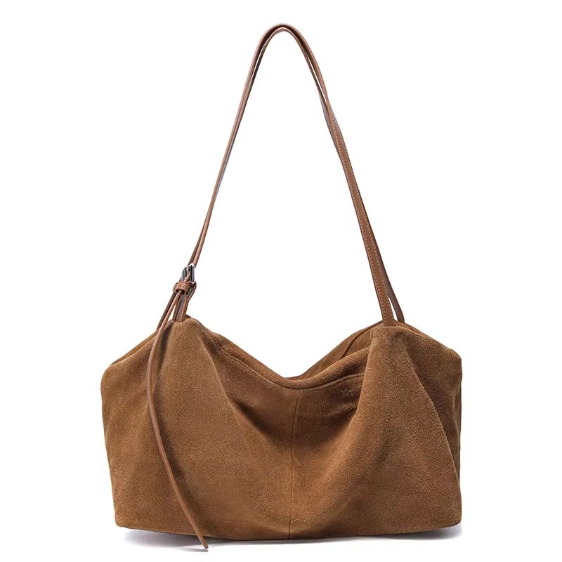 UrbanClassic Genuine Cowhide Suede Shoulder Bag For Women Soft Leather Crossbody Handbag 7