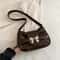 Elegant Bow Underarm Shoulder Bag For Women Soft PU Leather Commuting Purse 10