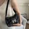 Elegant Bow Underarm Shoulder Bag For Women Soft PU Leather Commuting Purse 2