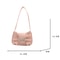 Elegant Bow Underarm Shoulder Bag For Women Soft PU Leather Commuting Purse 5