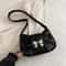 Elegant Bow Underarm Shoulder Bag For Women Soft PU Leather Commuting Purse 7
