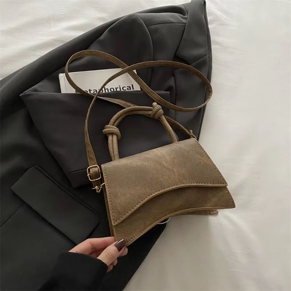 Minimalist Small Square Crossbody Bag For Women Pure Color Casual Shoulder Purse For Autumn 9
