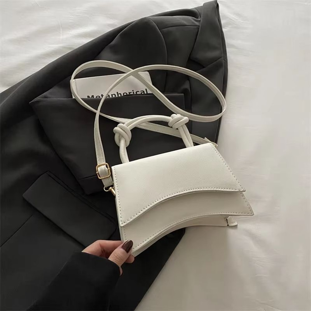 Minimalist Small Square Crossbody Bag For Women Pure Color Casual Shoulder Purse For Autumn 10