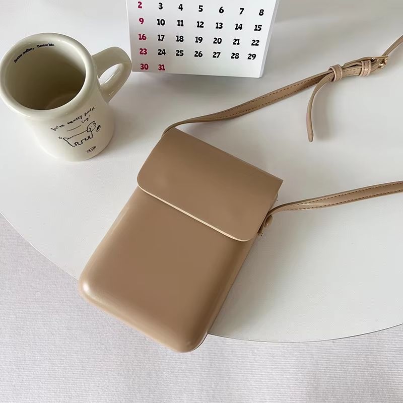 Mini PU Leather Flap Crossbody Bag For Women Simple Solid Everyday Shoulder Purse 9