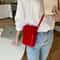 Mini PU Leather Flap Crossbody Bag For Women Simple Solid Everyday Shoulder Purse 4