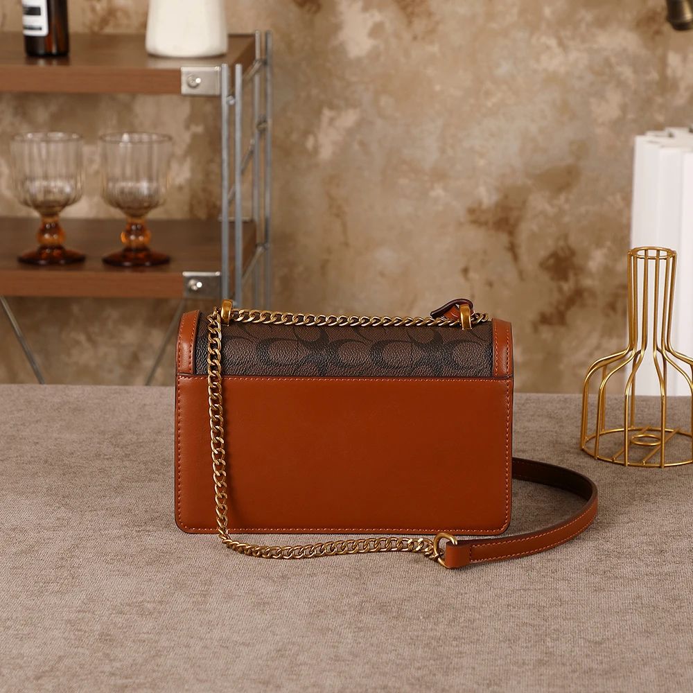 Light Luxury Color Contrast Underarm Shoulder Bag Small Square Crossbody Purse 1