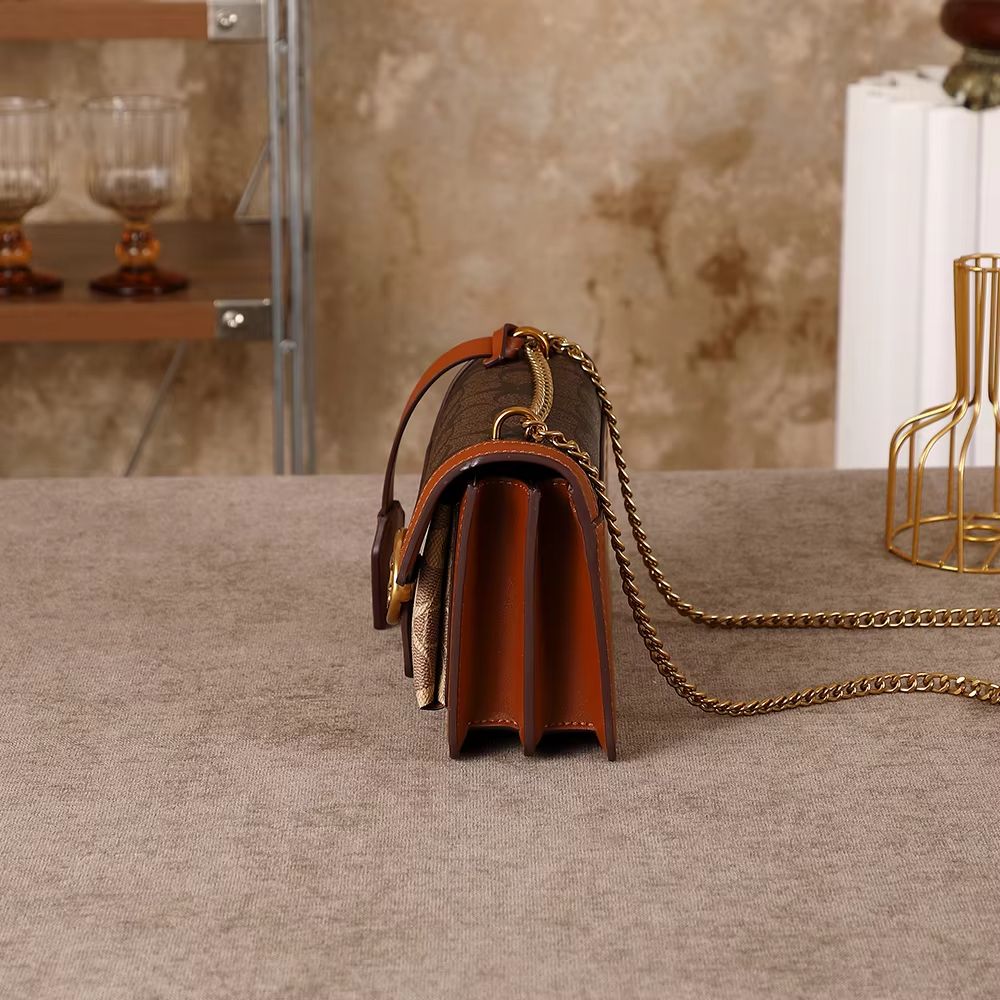 Light Luxury Color Contrast Underarm Shoulder Bag Small Square Crossbody Purse 3