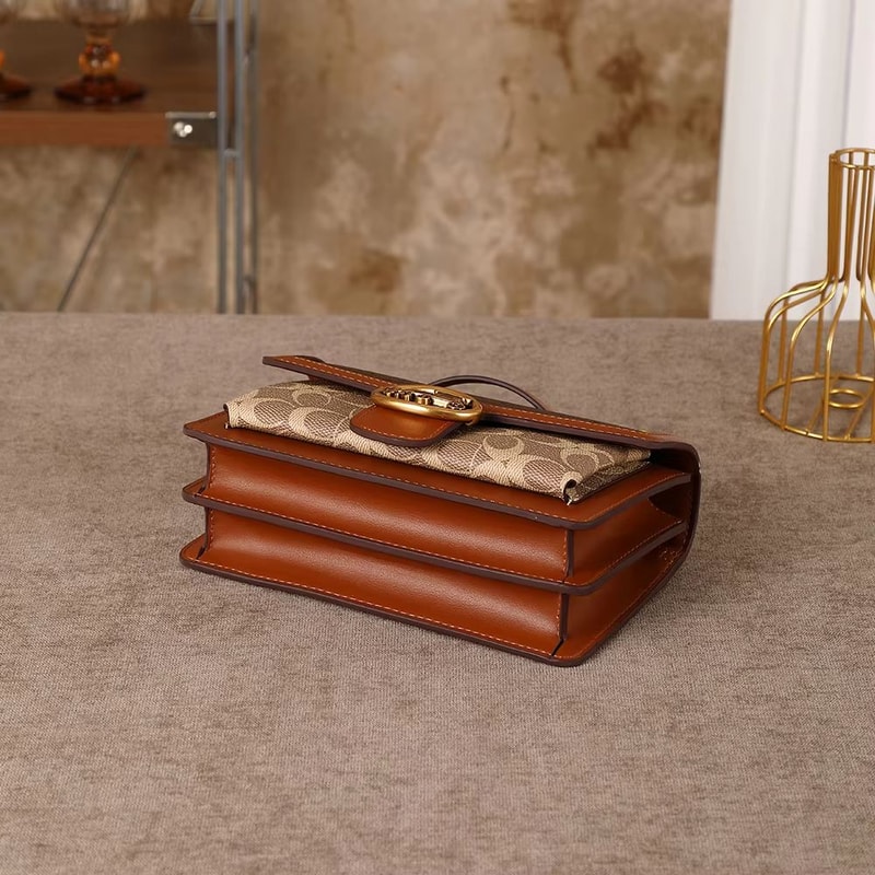 Light Luxury Color Contrast Underarm Shoulder Bag Small Square Crossbody Purse 5