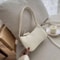 Retro Bow Forearm Baguette Bag For Women PU Leather Underarm Shoulder Purse 7