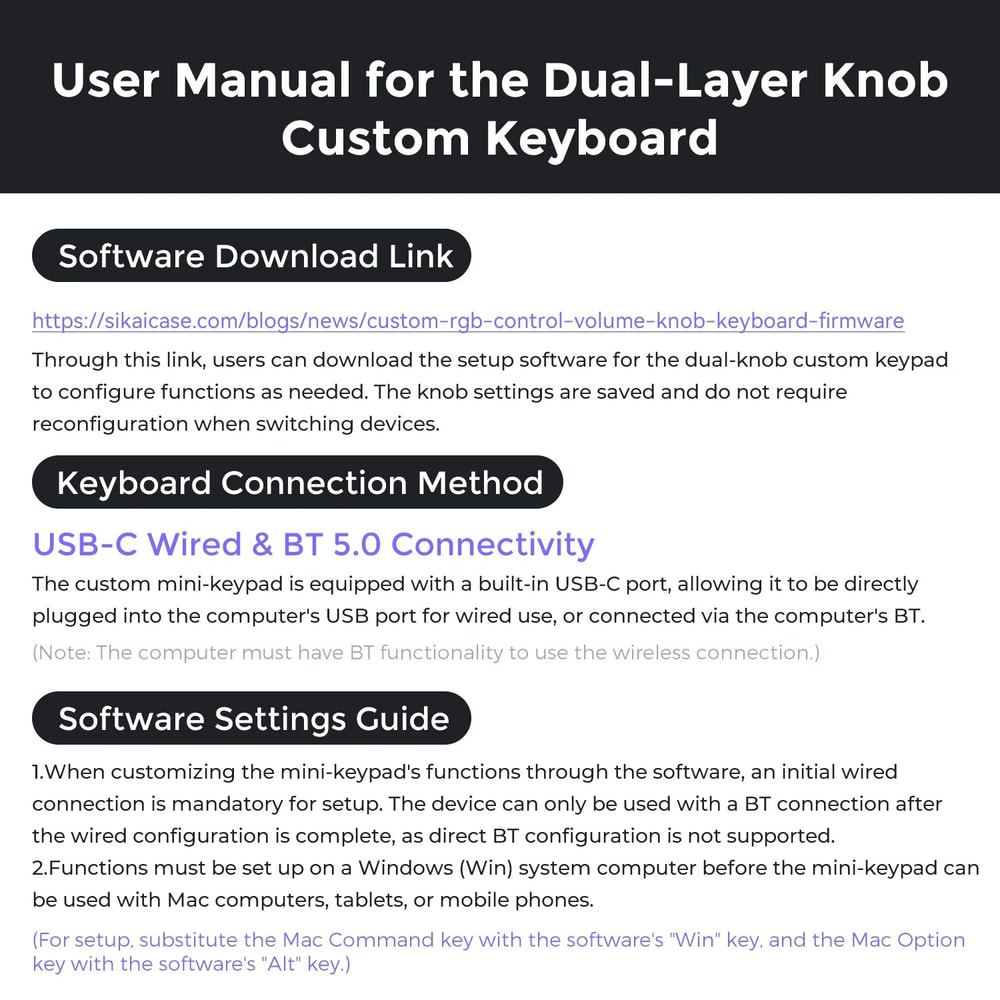 ProControl DualLayer RGB Wireless Custom Keyboard With Volume Knob 1