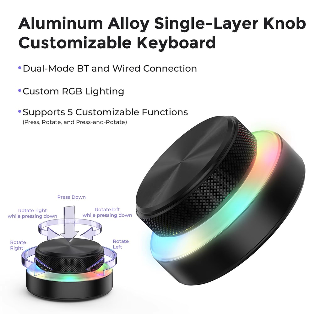 ProControl DualLayer RGB Wireless Custom Keyboard With Volume Knob 14