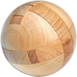 harmony hollow wooden puzzle balls – holiday decor and brain teaser gift