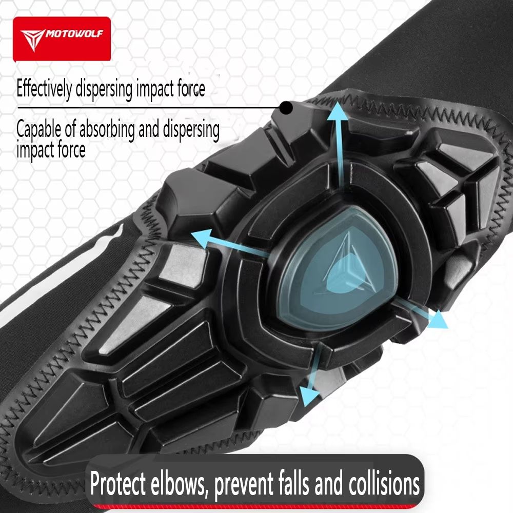 MOTOWOLF Breathable Arm Guard Elbow Pads For Motorcycle And MTB Riding 4