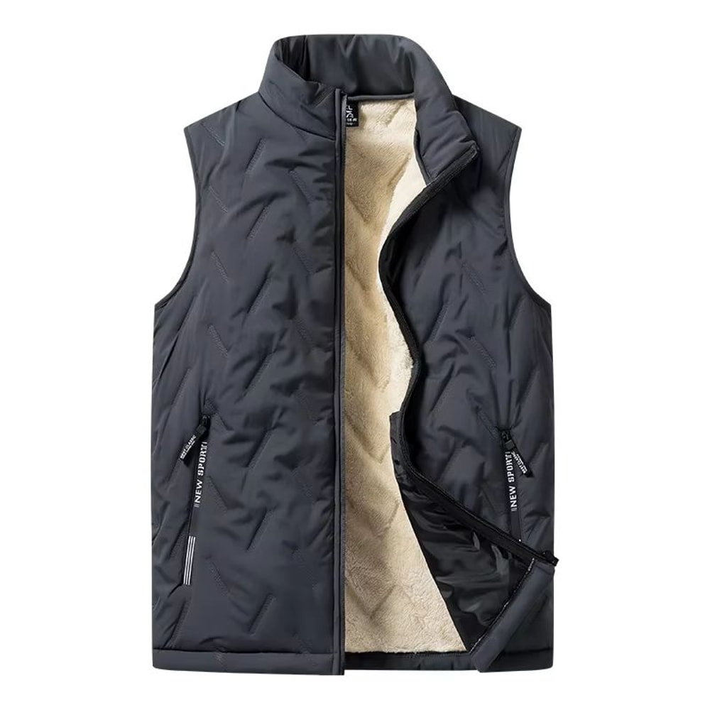 EverWarm Mens Autumn Winter Cotton Vest Jacket With Standing Collar 2