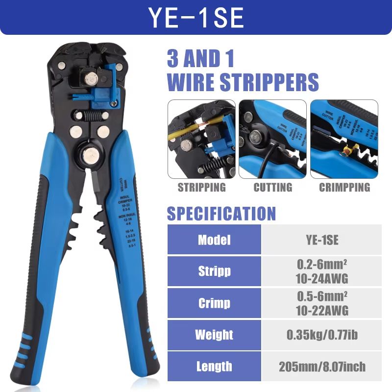 ProStrip YE1SE Automatic Multifunction Wire Stripper Cutter Crimper Pliers 6