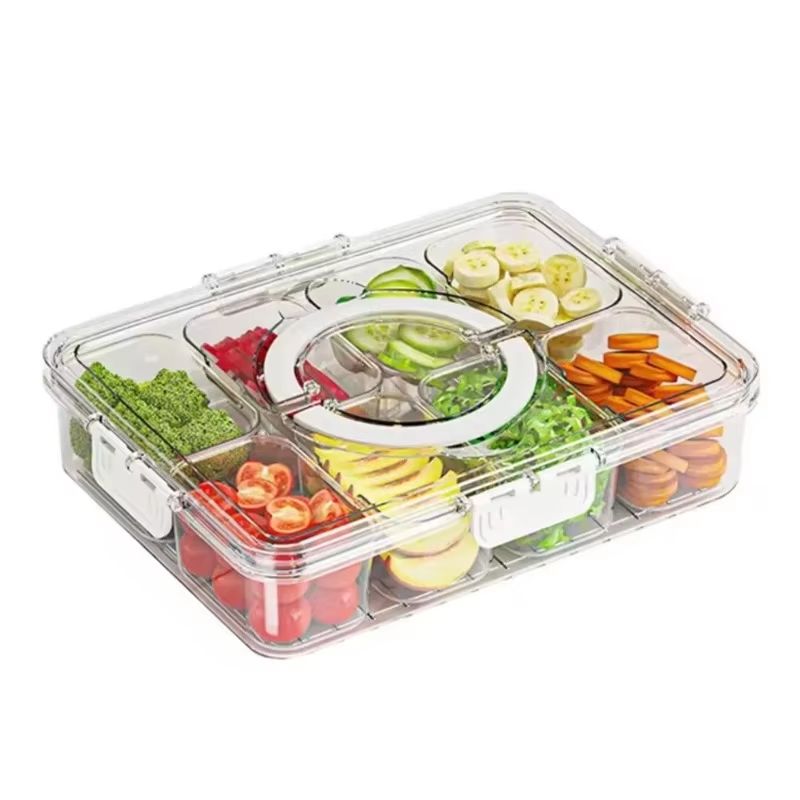 FreshKeeper 8Grid Divided Food Storage Box With Lid 5