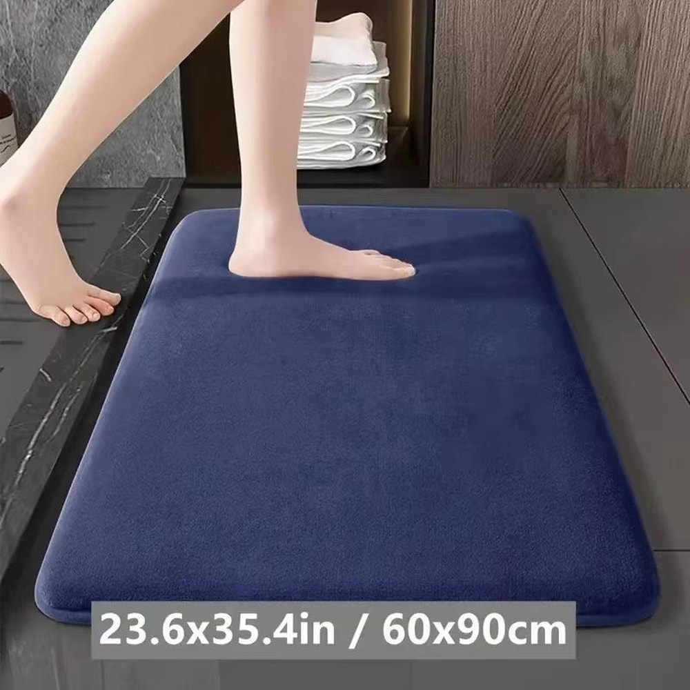 CloudSoft Coral Velvet Non Slip Bath Mat For Bathroom Floor 10