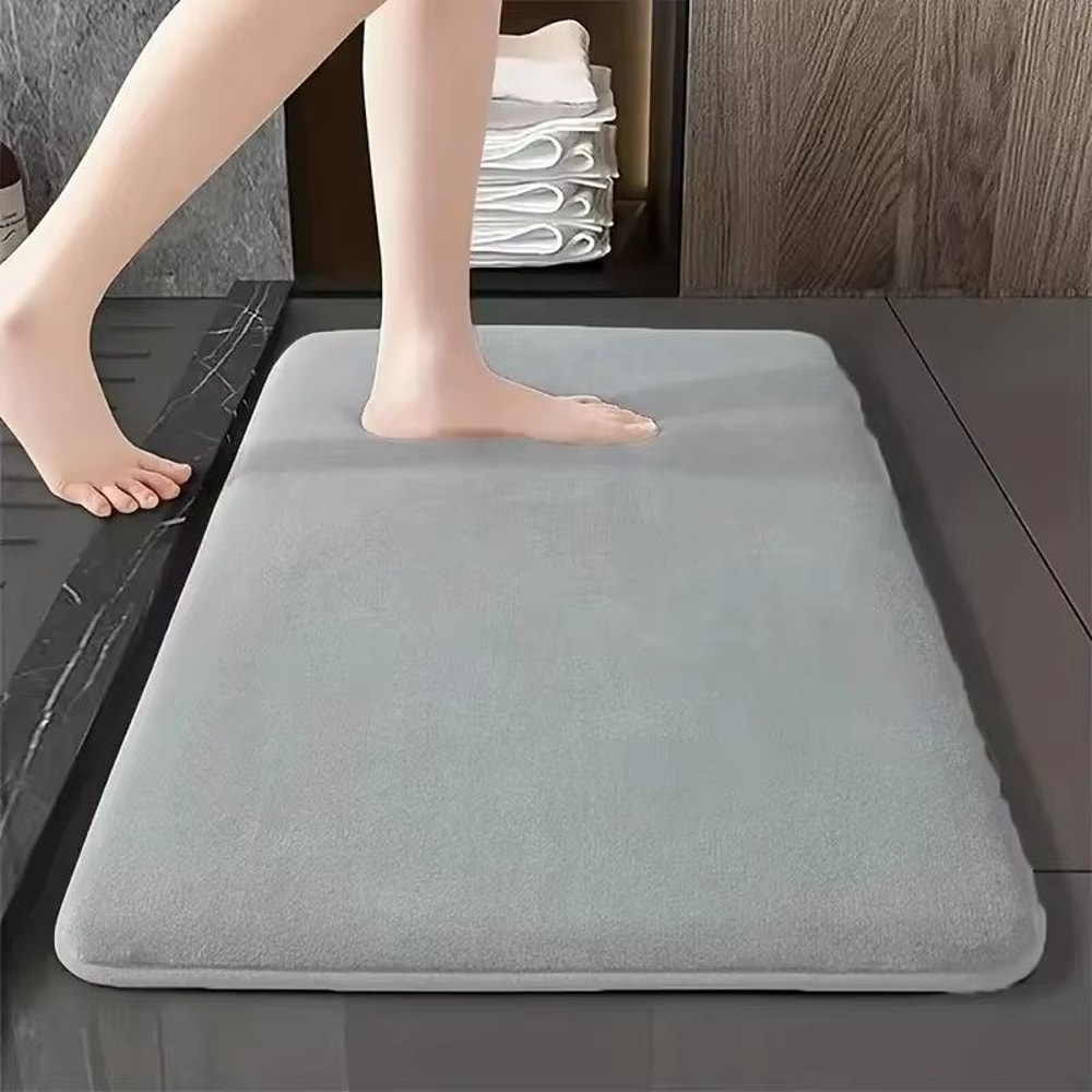 CloudSoft Coral Velvet Non Slip Bath Mat For Bathroom Floor 12