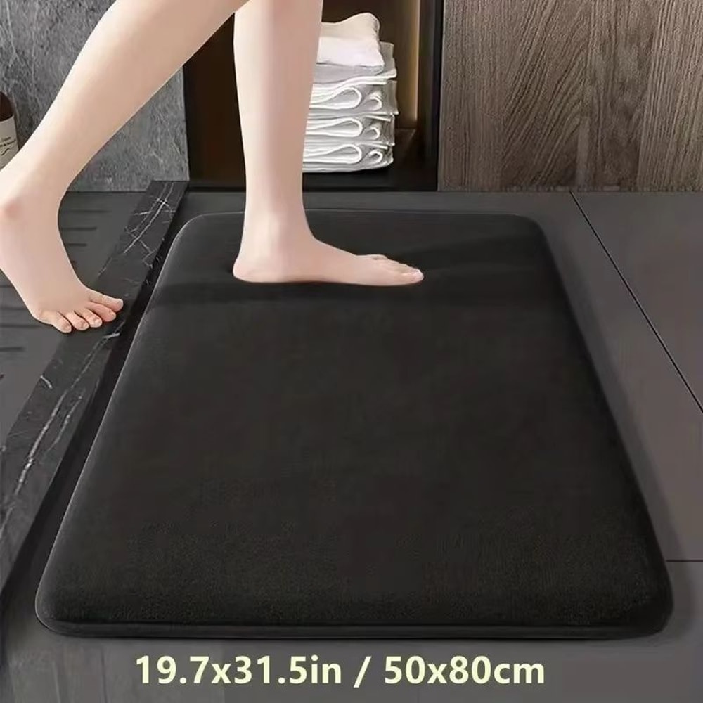 CloudSoft Coral Velvet Non Slip Bath Mat For Bathroom Floor 6