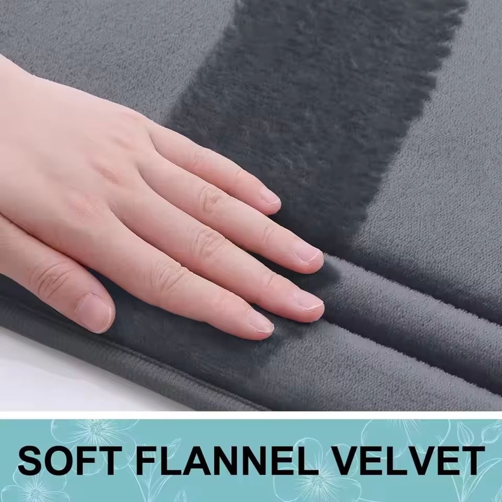 CloudDry Thick Coral Fleece QuickDry Bathroom Mat 2