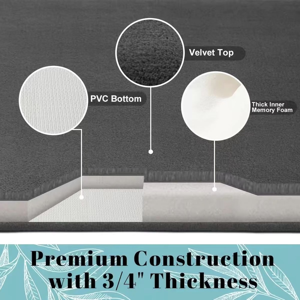 CloudDry Thick Coral Fleece QuickDry Bathroom Mat 5