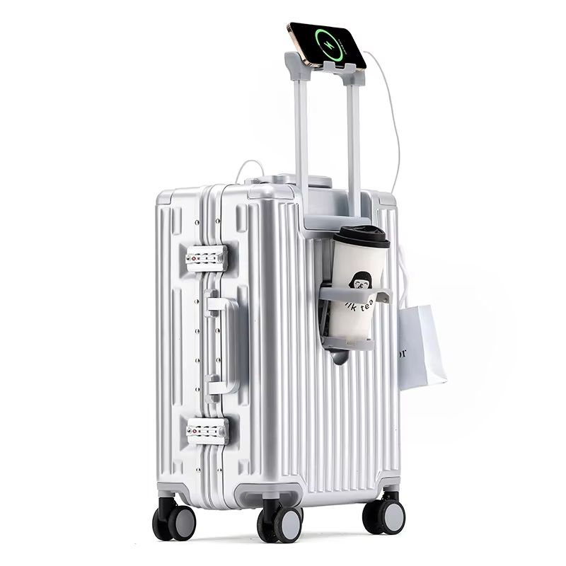 SkyBoard 20Inch Aluminum Frame Smart CarryOn Trolley Suitcase 1