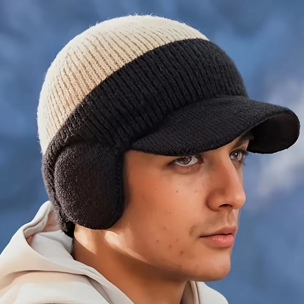 ThermaFlex Windproof Knitted Baseball Cap With Ear Protection 1