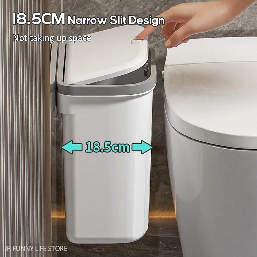 PressType Wall Mounted Trash Can 1216L With Lid For Bathroom And Kitchen 3