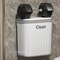 PressType Wall Mounted Trash Can 1216L With Lid For Bathroom And Kitchen 4