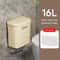 PressType Wall Mounted Trash Can 1216L With Lid For Bathroom And Kitchen 9